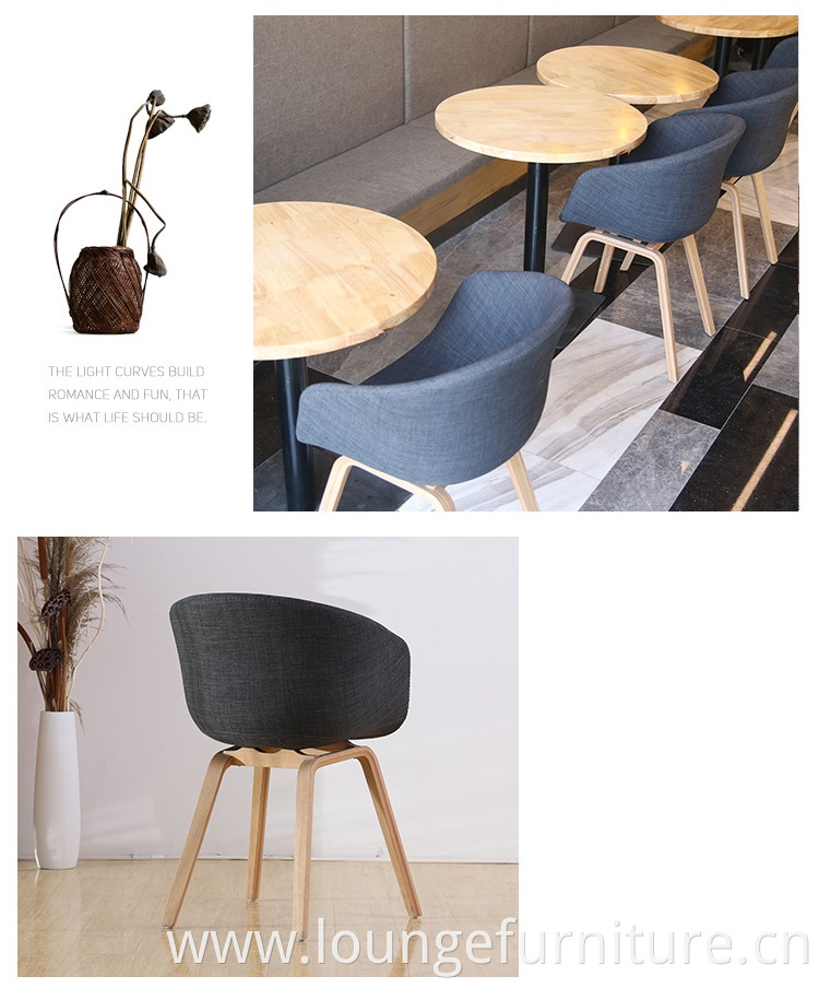 Factory Supply Modern Simple Design Optional Color Leisure Wooden Dining Chair